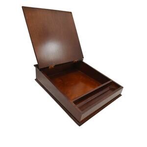 Bombay Company Lap Writing Desk Cherry Solid Wood Reddish Brown Office Vintage